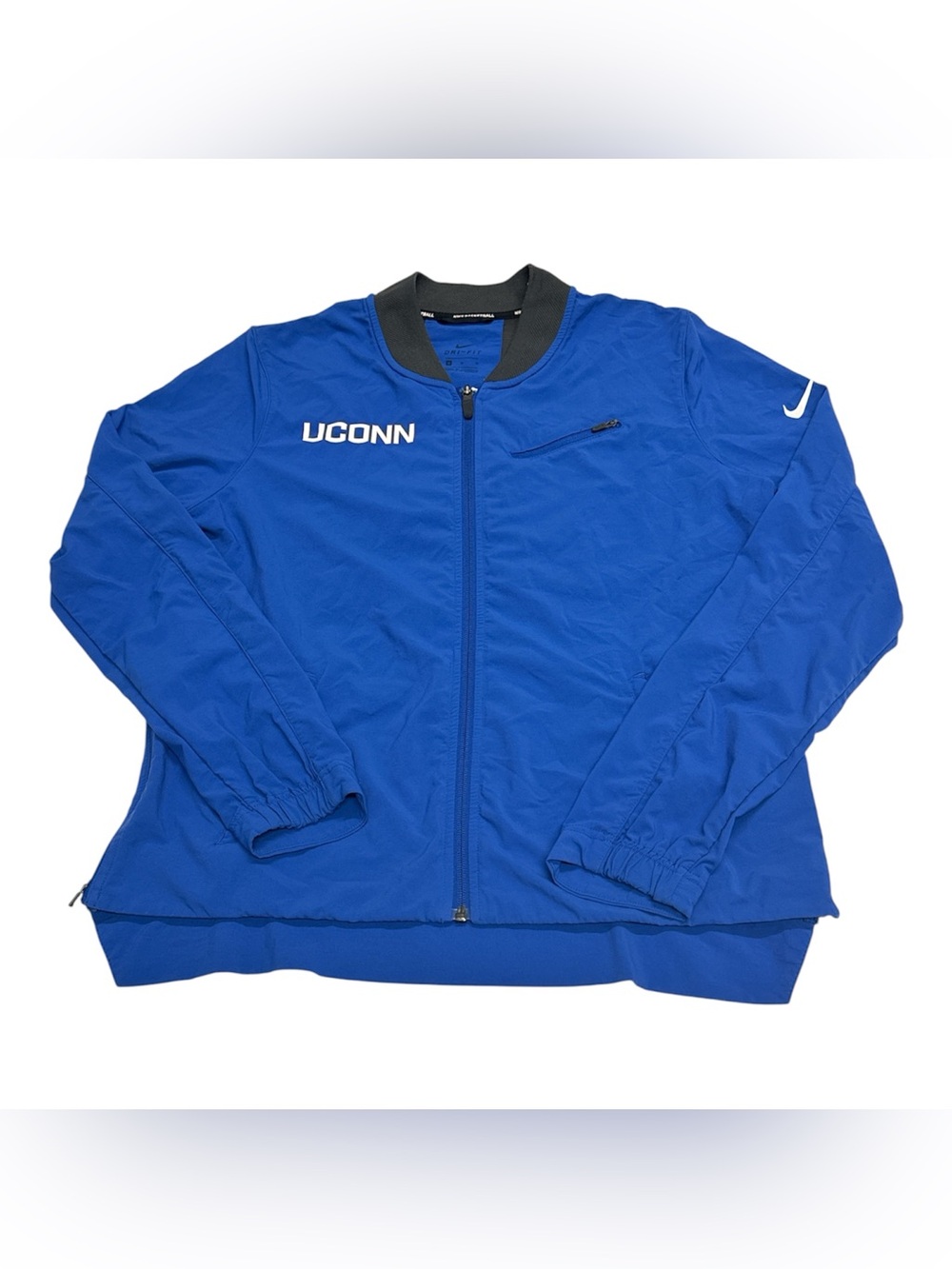 Nike UCONN Huskies NCAAW Hyperelite Blue Basketball  Jacket Womens Medium